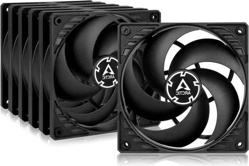 Lot 5 Ventilateurs PC 120 mm Noirs Haute Pression - Flux d'Air Puissant