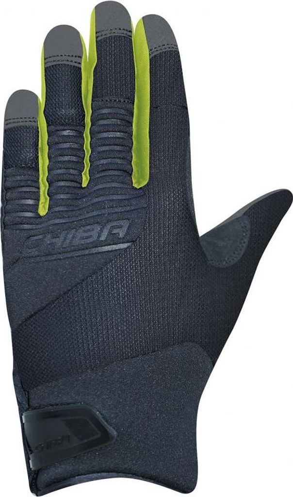 CHIBA Blade - Radhandschuhe schwarz/neongelb, Touchfinger, gepolstert, Größe ...