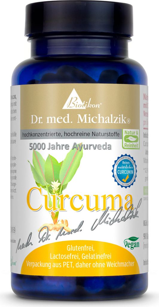Curcuma nach Dr. med. Michalzik -90 vegane Kapseln-REIN NATÜRLICH-von BIOTIKON