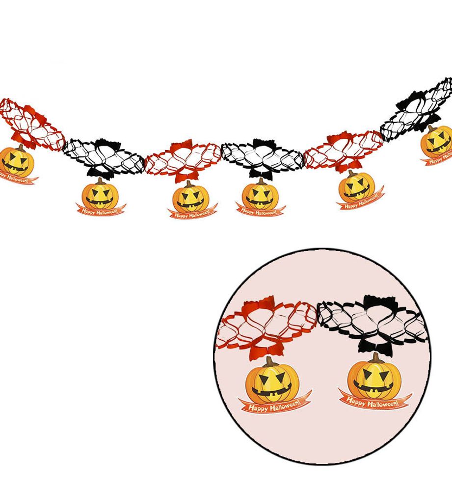 Halloween Papiergirlande KÜRBISSE 200cm