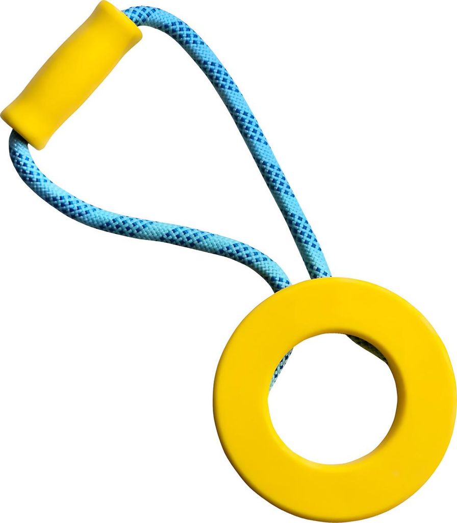 Nobby Hundespielzeug TPR Ring mit Seil und Griff