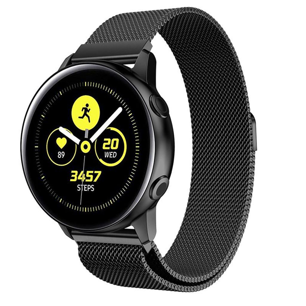 20mm Armband für Samsung Galaxy Watch 7 6 5 4 40mm 44mm, uvm, Edelstahl Mesh Milanaise Ersatzarmband Magnetverschluss - Anthrazit