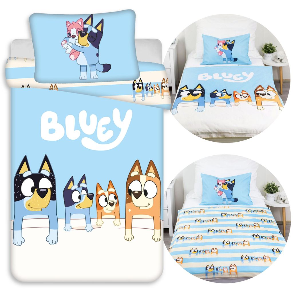 Bluey, doppelseitige Kinderbettwäsche aus 100 % Baumwolle Produktbild 
