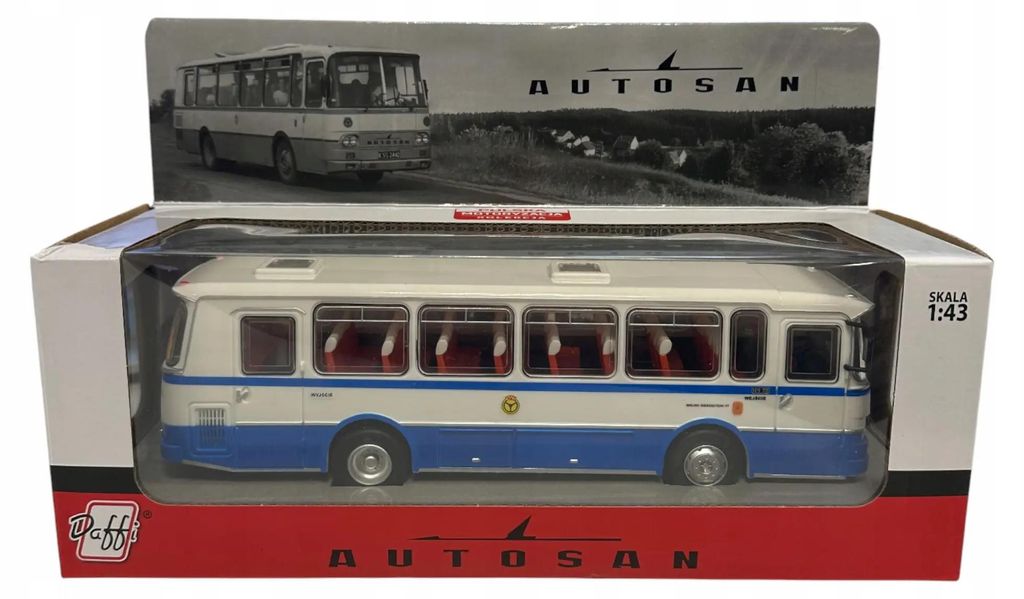 Autobus Autosan, blauw, schaal 1:43 - Daffi Productafbeelding 