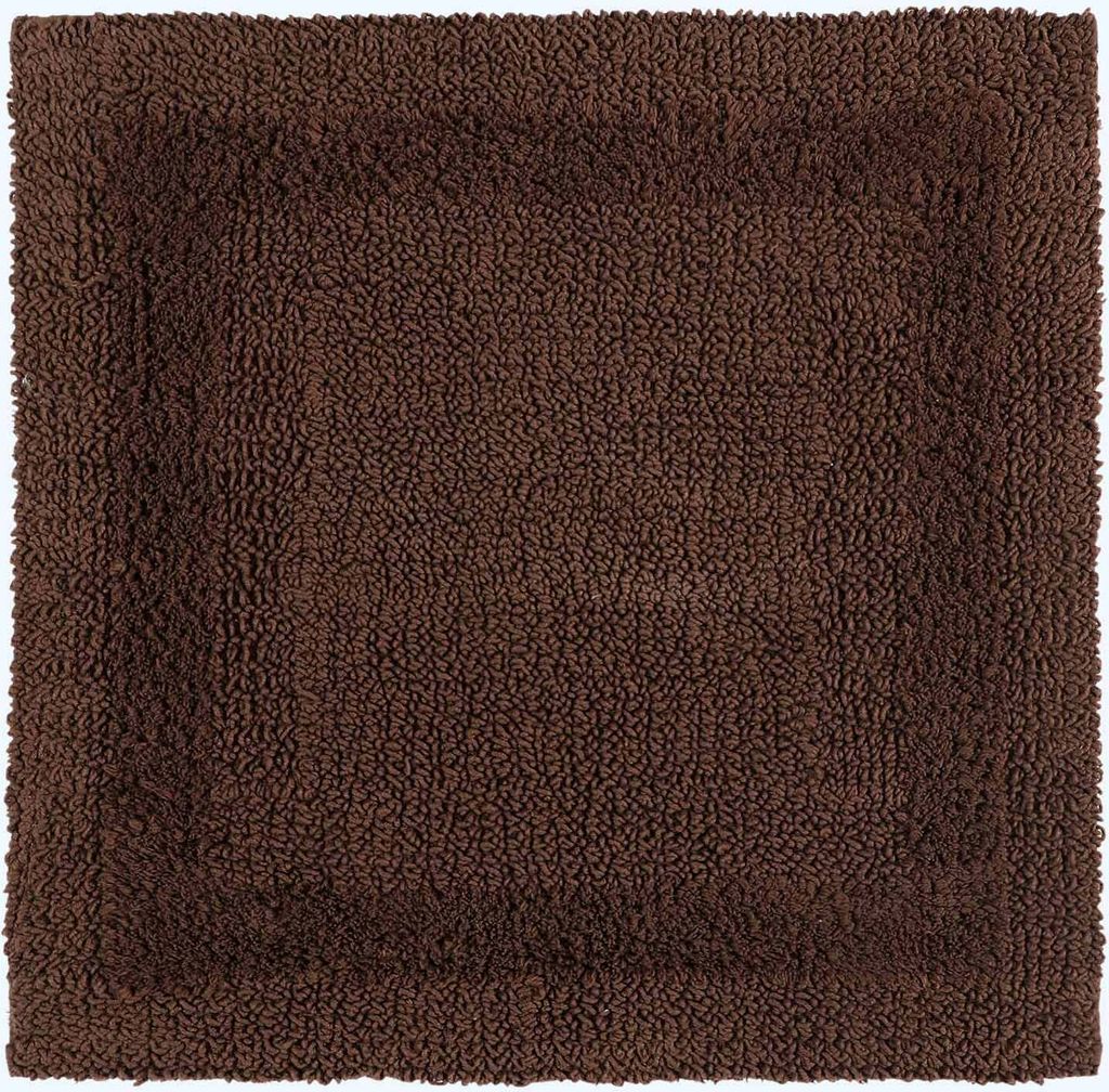 HOMESCAPES Duschvorleger braun 50x50 cm aus 100% Baumwolle