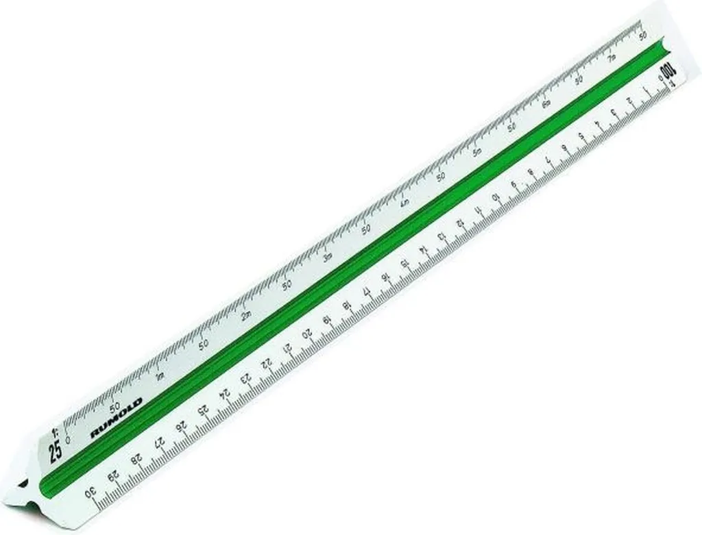 Règle triangulaire 30cm pour école professionnelle lot de 15 unités blanc