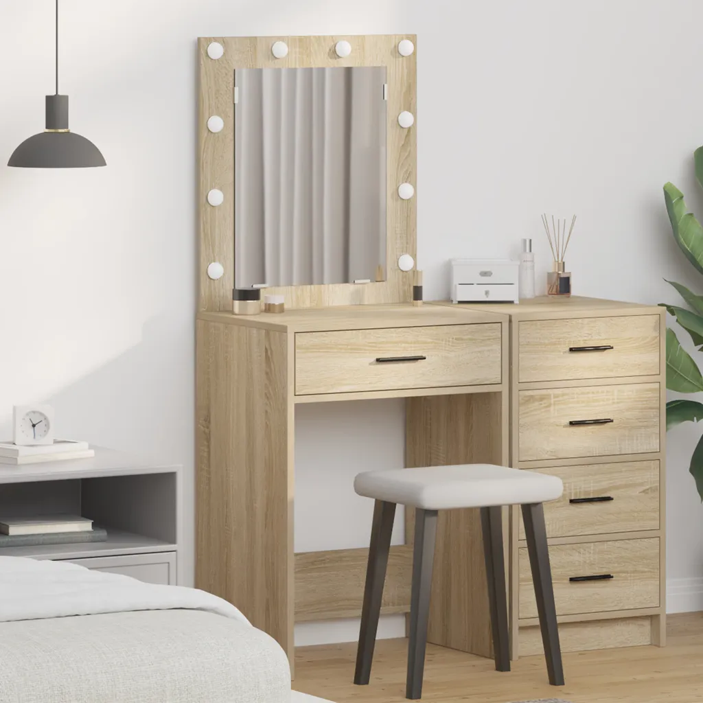 Comodino Rovere Sonoma 50x41x135 cm | Mobiletto Notte Salvaspazio