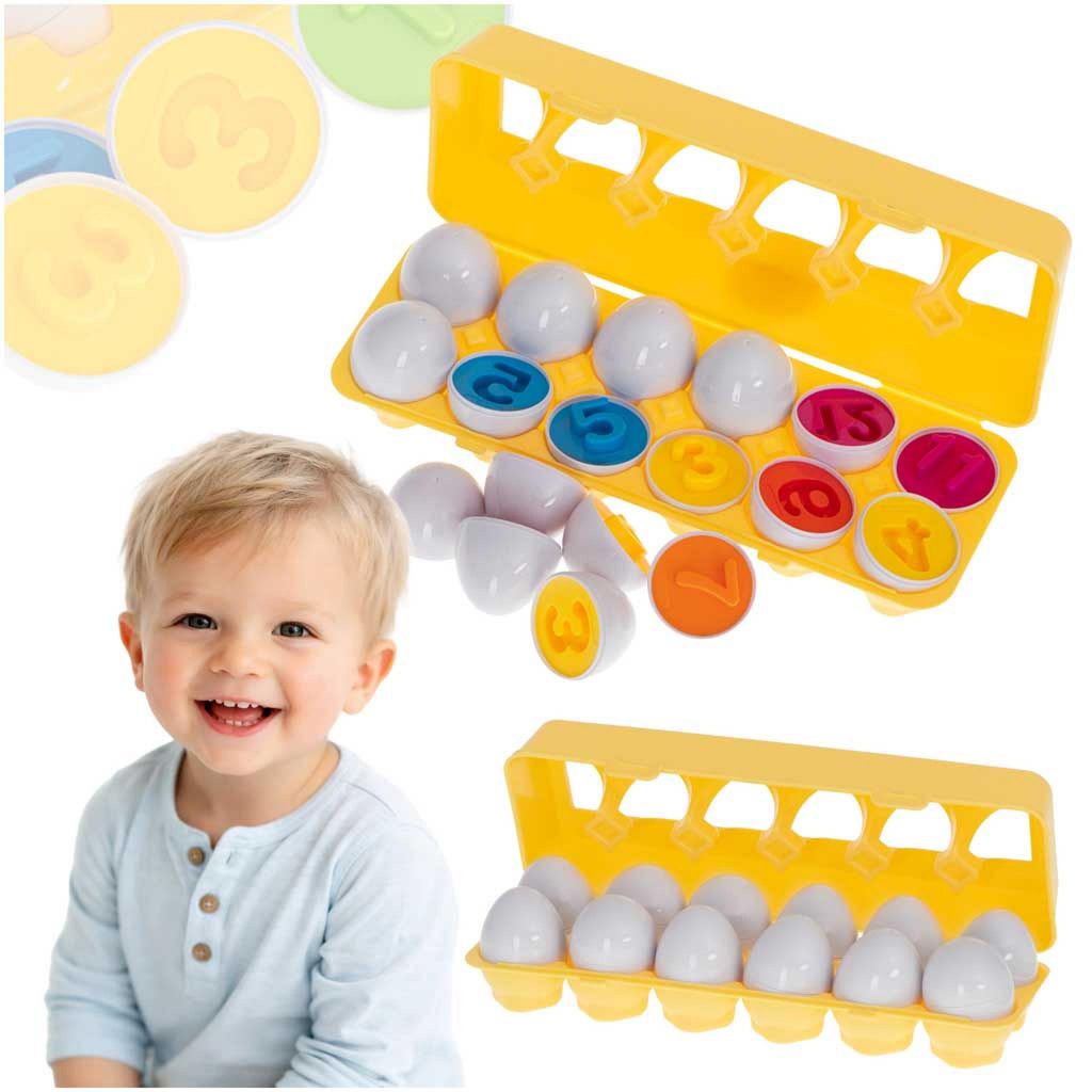 Lernpuzzle-Sortierer, passende Formen, Zahlen, Eier, 12 Produktbild 