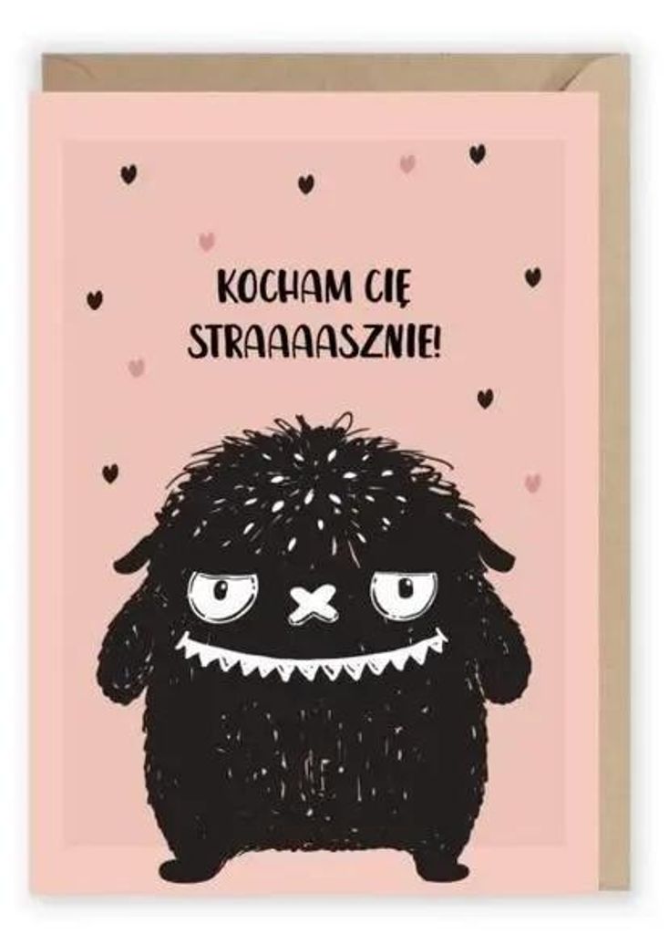 Kartka okolicznościowa Kocham Cię strasznie K027 - Cardie