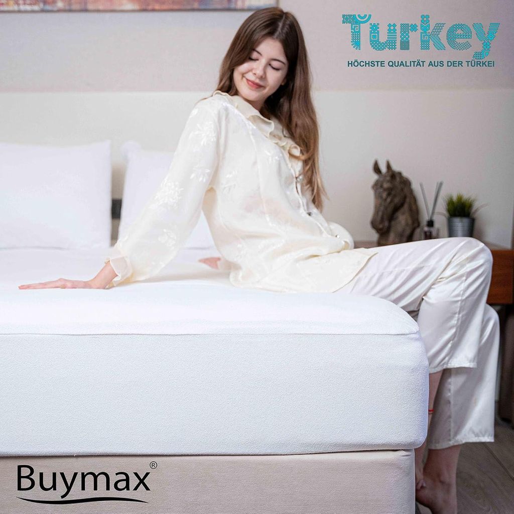 Buymax Matratzenschoner 120x200 cm, wasserdicht, mit