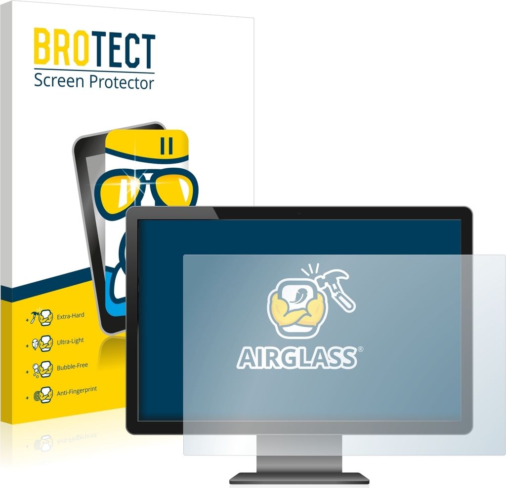 BROTECT Schutzglas für Flachbildschirme mit 31.8 cm (12.5 Zoll) Displays 277 x 156 mm Schutzfolie Panzer Folie Glas Display Schutz klar