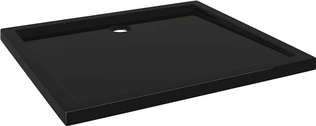 vidaXL Duschtasse ABS Rechteckig Schwarz 80x90 cm