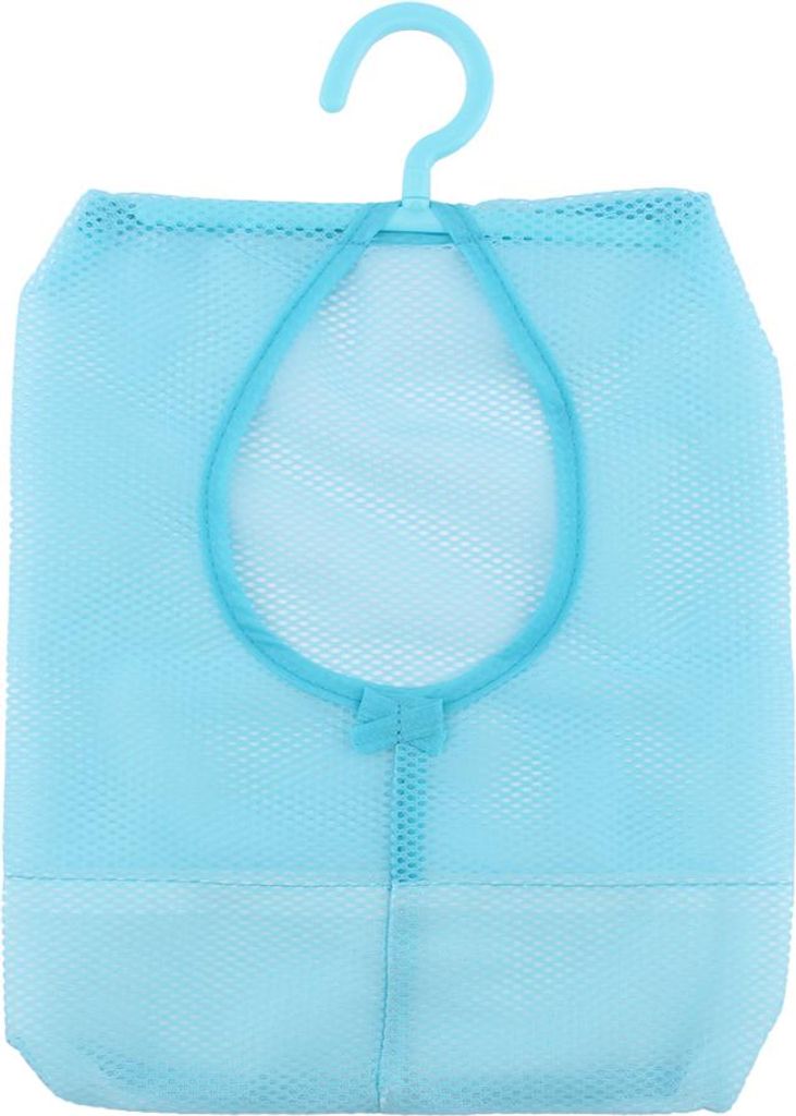 1 Stück Hängeaufbewahrung für Küche und Bad mit Wäscheklammern, Netzbeutel, Organizer, Haken (22 x 37 x 0,1 cm), blau