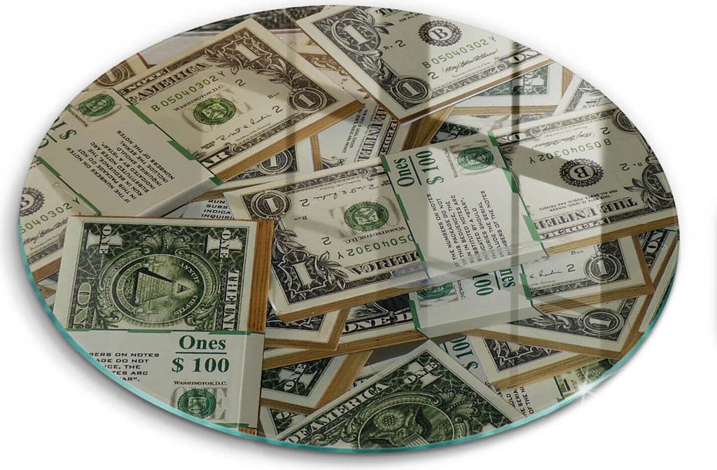 Glasschneideplatte - Herdabdeckplatte - fi30 cm -Schneidebrett - Spritzschutz - Dollar