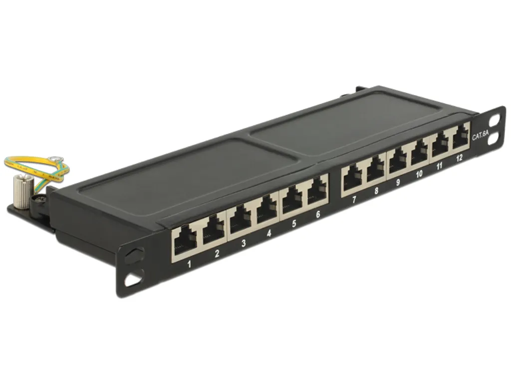 OFFERTA Pannello Patch Delock 12 Porte Nero RAL 9005 - Alta Qualità