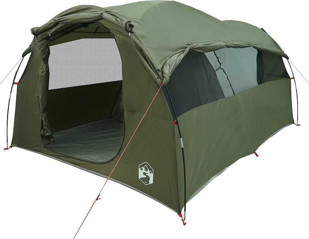 vidaXL Tunnel-Familienzelt 6 Personen Olivgrün Wasserdicht
