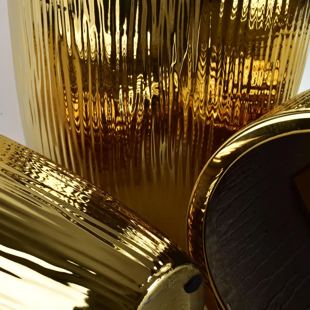 Cache-pots Céramique Mondex Neva Gold : Finition Or et Format XL Design - 4