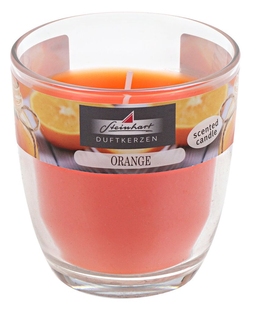 Duftkerze im Glas "Cero" Orange 80/74 mm, ca. 27 h
