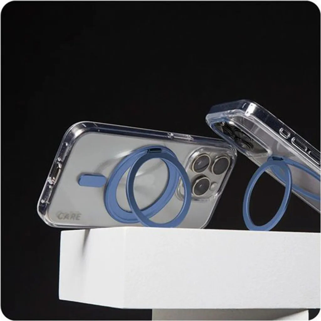 PanzerGlass Coque iPhone 16 MagSafe avec Support Intégré, Coloris Bleu