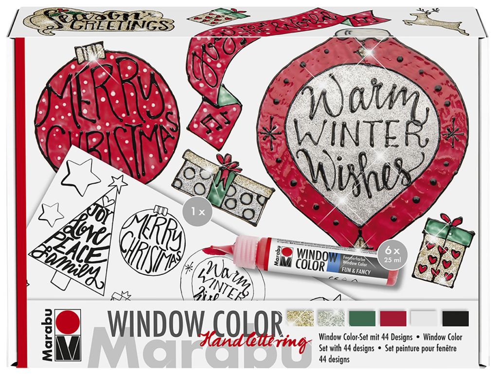 Marabu Window Color Handlettering Xmas Set 6 x 25 ml Produktbild 