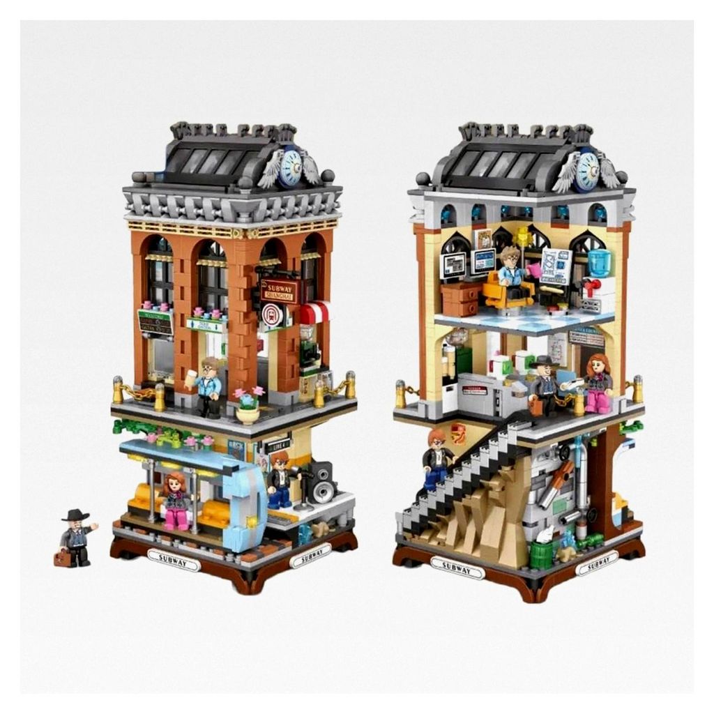 U-Bahn Station (mini Blocks) aus Klemmbausteinen mit 1753 Bauelementen
