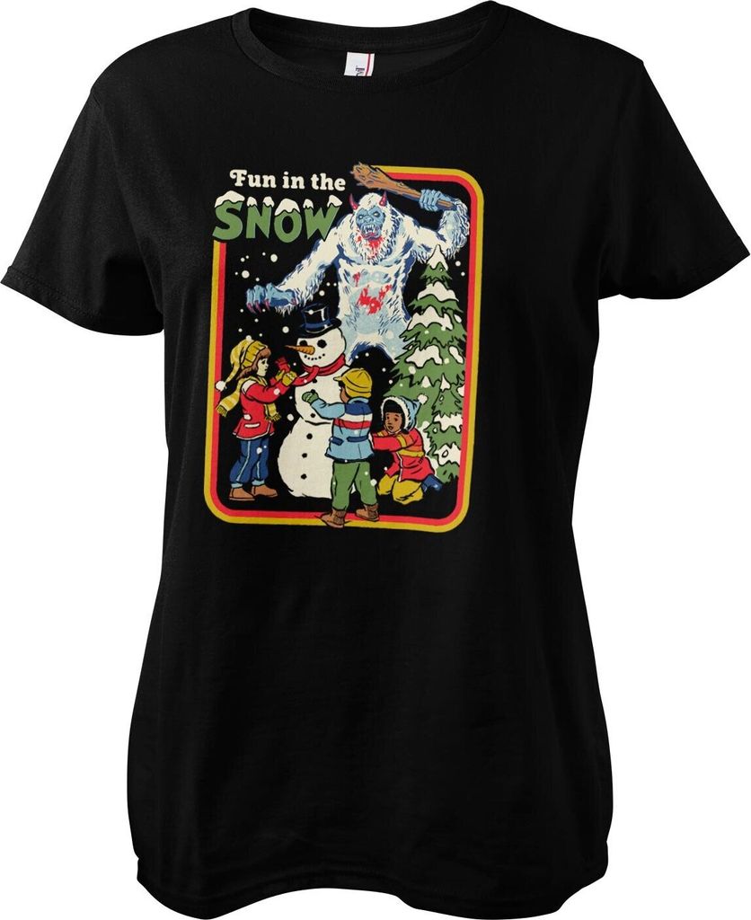 Fun In The Snow Girly Tee - XX-Large - Black