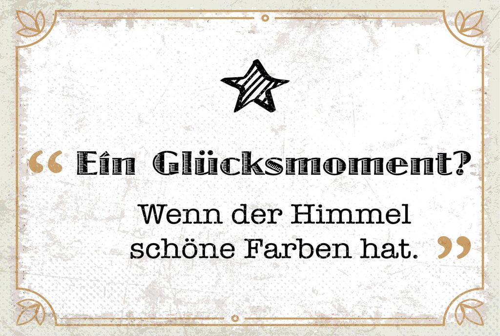 vianmo Blechschild 12x18 cm Glücksmoment Wenn der Himmel schöne Farben hat
