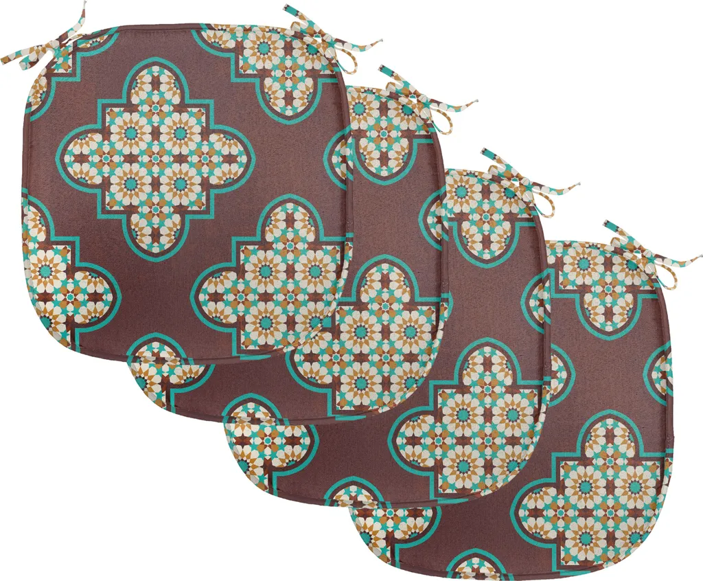 Cuscini Sedie 40x40 ABAKUHAUS Impermeabili: Set 4 Vintage Tile