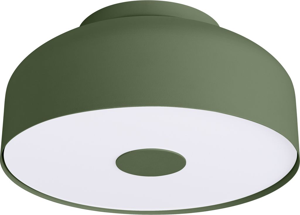 Plafond OMIQ olivgrün 4xE27 15W Stahl/PVC 15x30x30cm Sollux Lighting