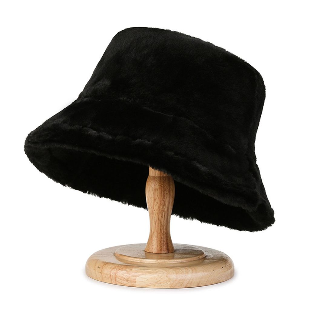 2 Stück Damen Plüsch Eimer Hut Winter Weiche Kunstpelz Produktbild 4