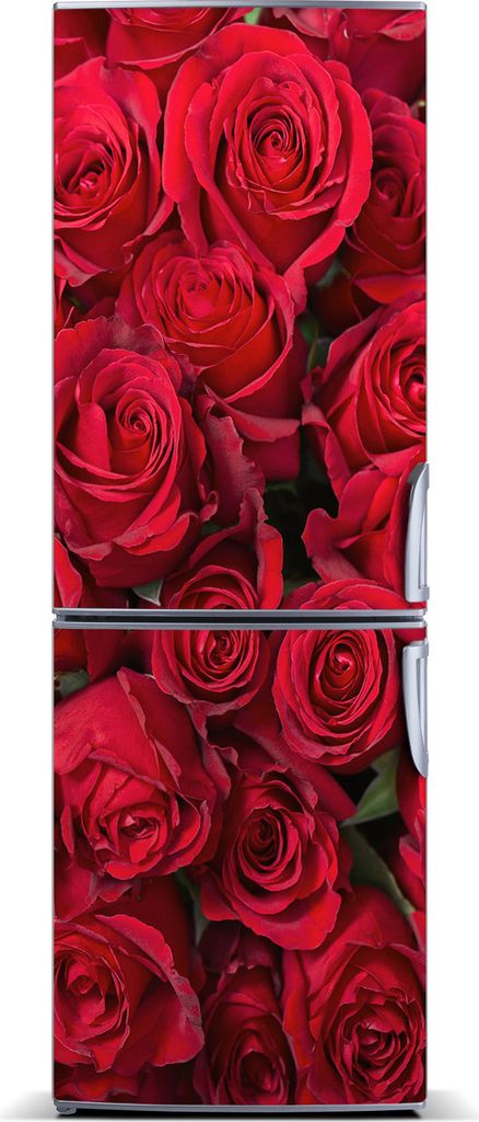 Tulup Kühlschrankdekoration - Magnetmatte - 70 cm x 190 cm - Magnet auf dem Kühlschrank - Rote Rosen