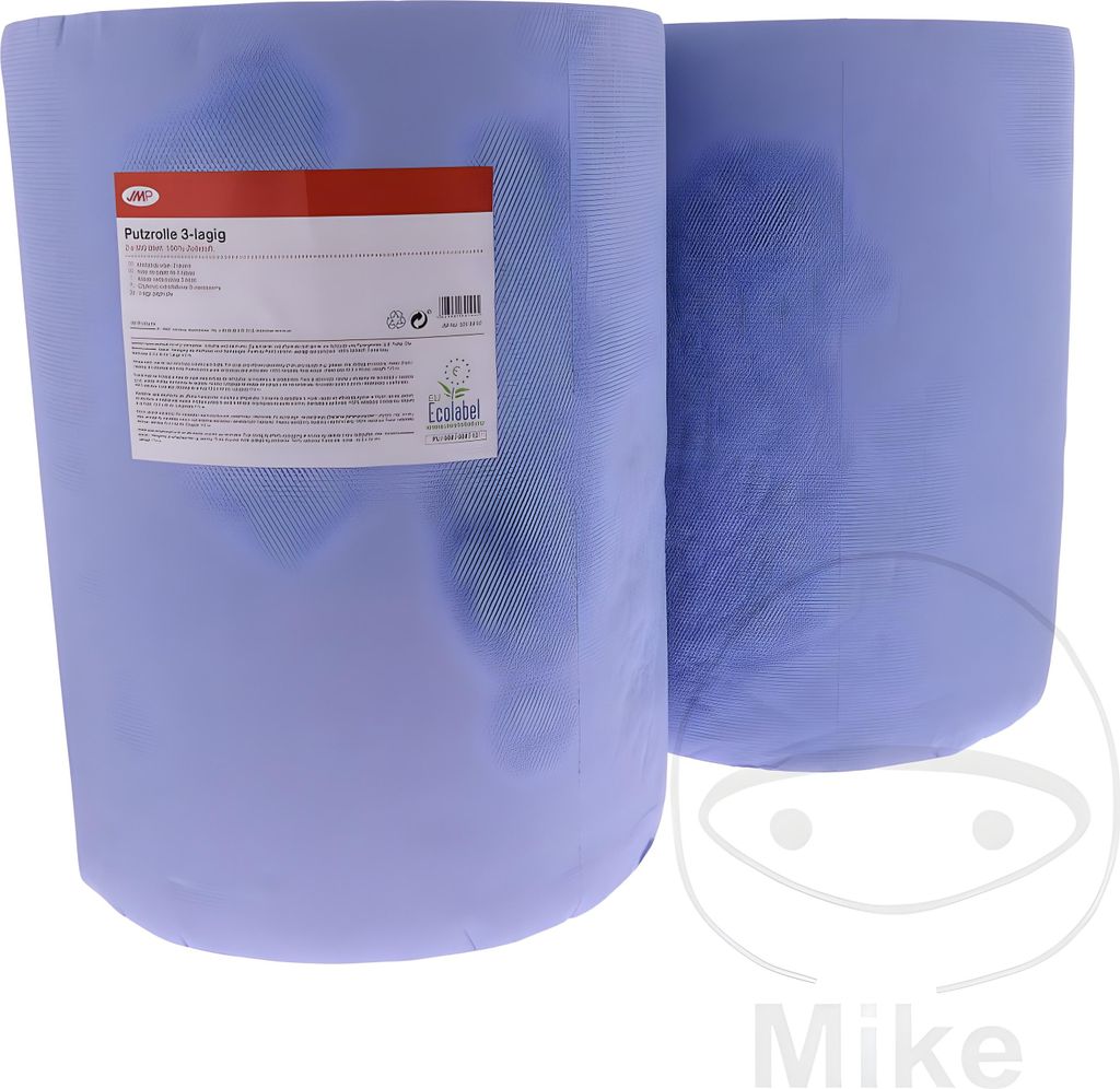 Putzpapierrolle JMP 3-lagig blau 2 Stück 500 Blatt 170m Zellstoff