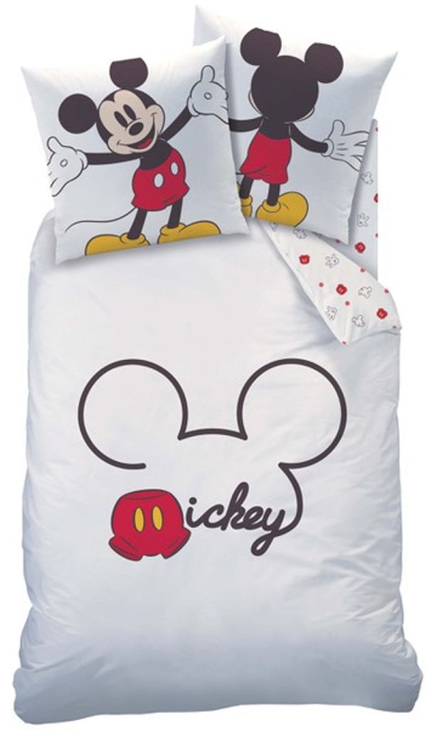 Bettwäsche Disney Mickey Mouse Renforce Baumwolle Reißverschluss 135x200 