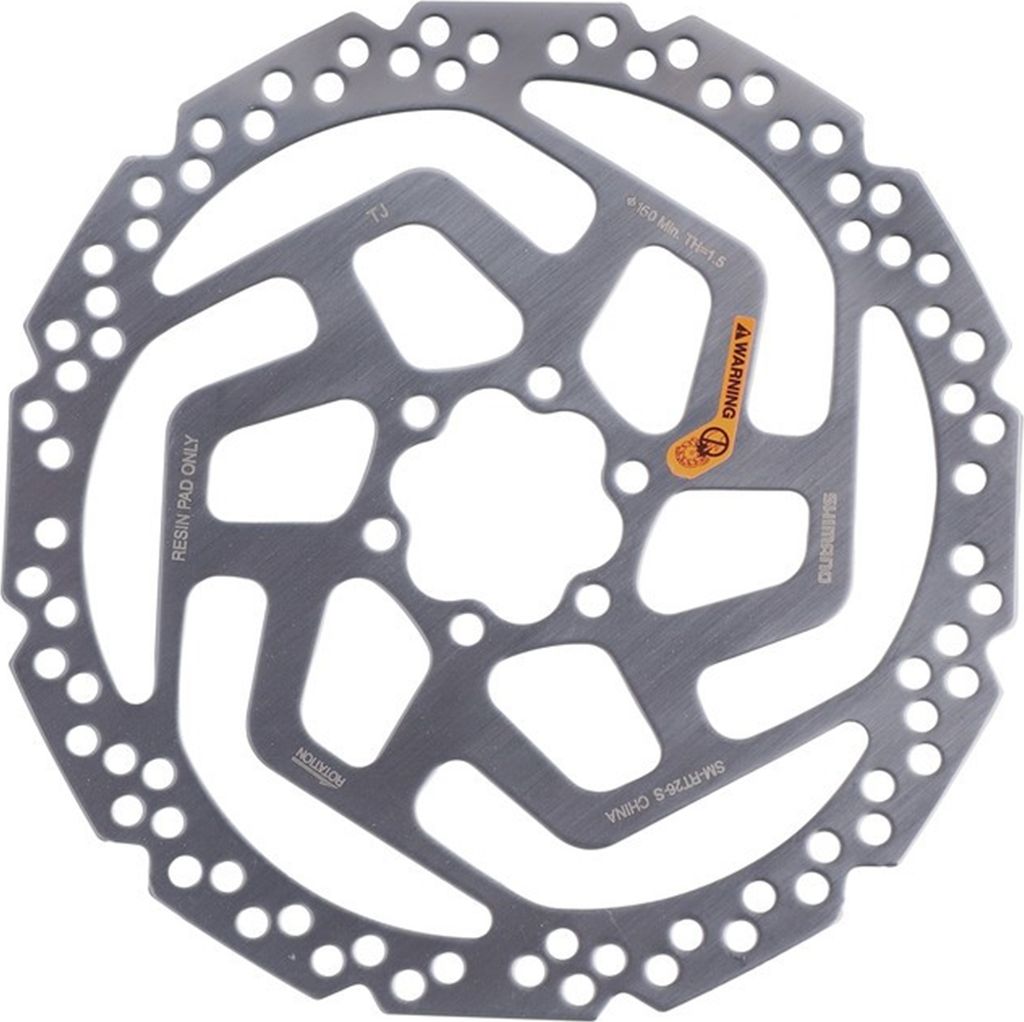 SHIMANO ES-MRT26S disco freno 160 mm, 6 fori, argento Immagine del prodotto 