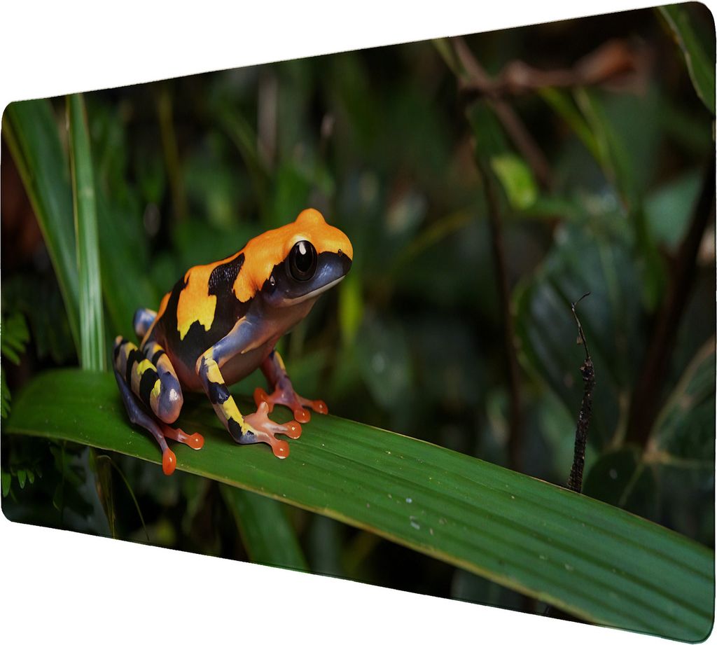 Pfeilgiftfrosch Schreibtischunterlage 89x40cm XXL Mauspad für Naturliebhaber