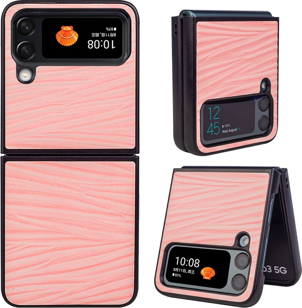 Für Samsung Galaxy Z Flip4 5G Design Wellen Cover Handy Tasche Hülle Etui Muster