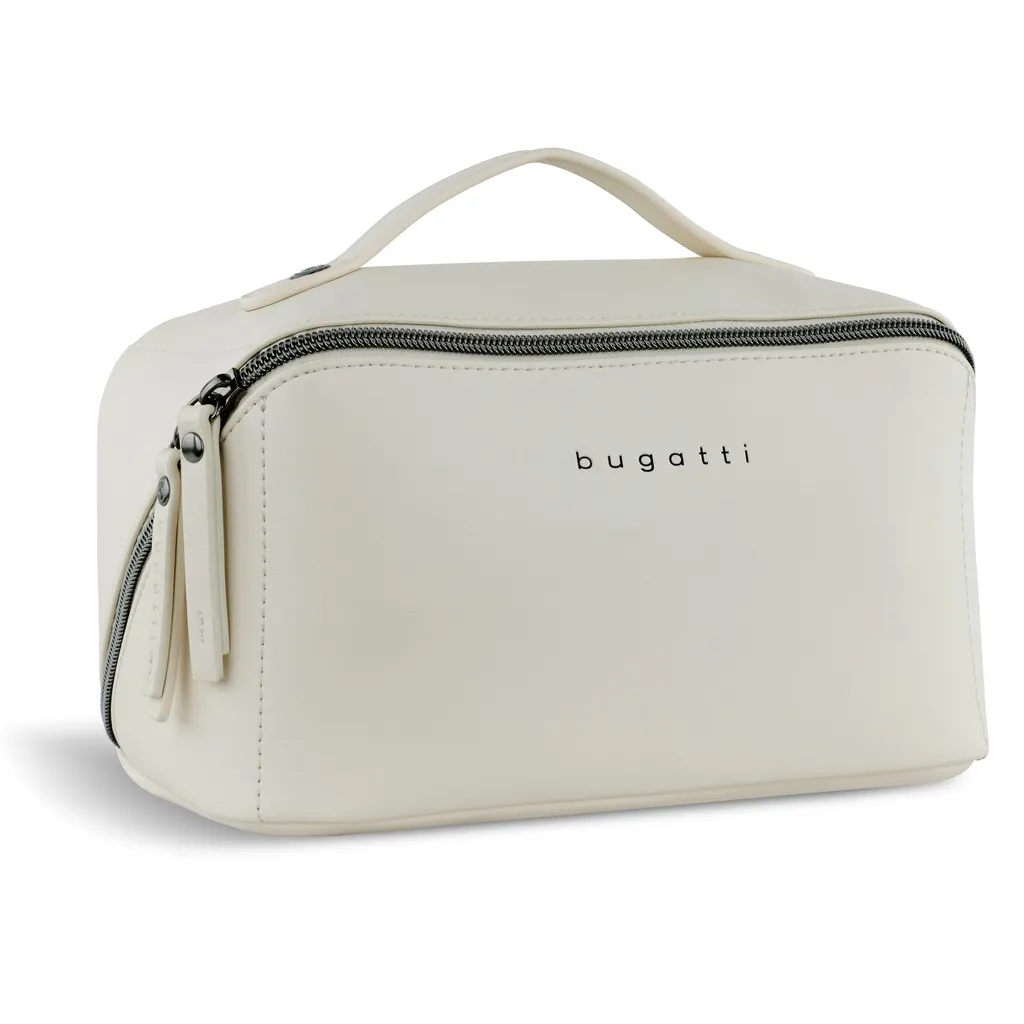 Bugatti Almata Make Up Bag Beige - Trousse da Viaggio Ampia Apertura - 7