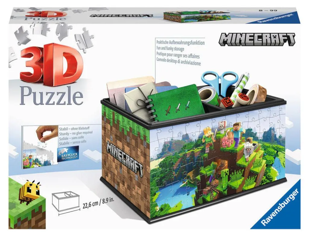 Coffret de rangement Minecraft avec 216 pièces de construction rigides - 11