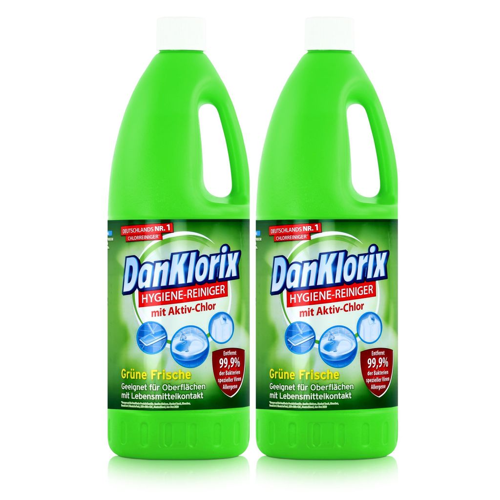 DanKlorix Hygiene-Reiniger Grüne Frische 1,5L - Mit Produktbild 