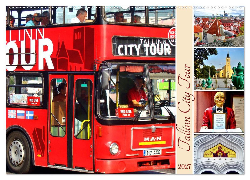 Tallinn City Tour (Wandkalender 2027 DIN A2 quer), CALVENDO Monatskalender