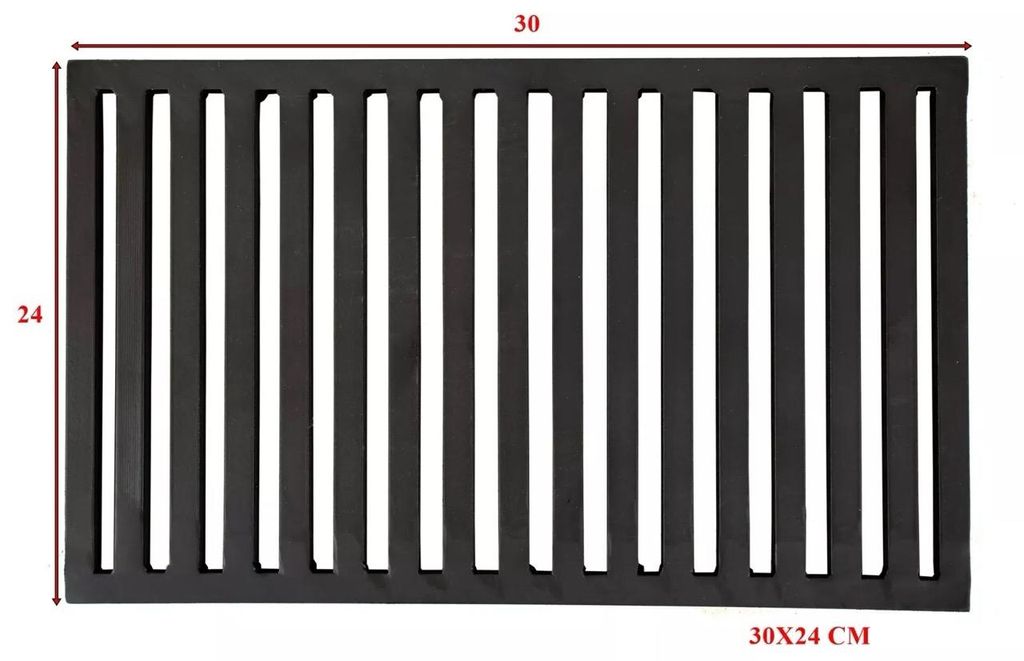 Grille de cheminée acier 30x24 cm, épaisseur 16 mm – pour Image du produit 
