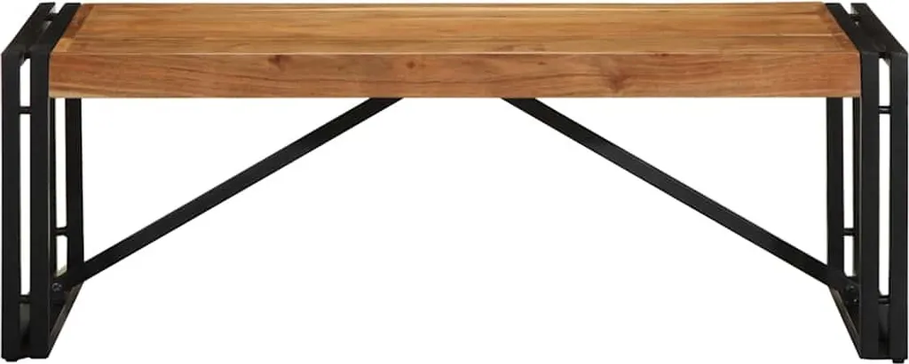 Tavolino da Caffè SYFAX 100x50x35 cm Acacia Massiccia Design Moderno