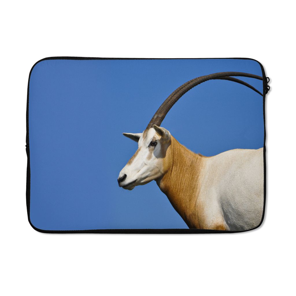 MuchoWow Laptop Hülle 13 Zoll Tier - Horn - Ziege Laptoptasche - Laptophülle - Sleeve - Rundumschutz