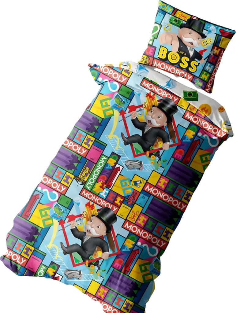 Linge de lit Monopoly multicolore réversible TC267 coton doux et sain - 3