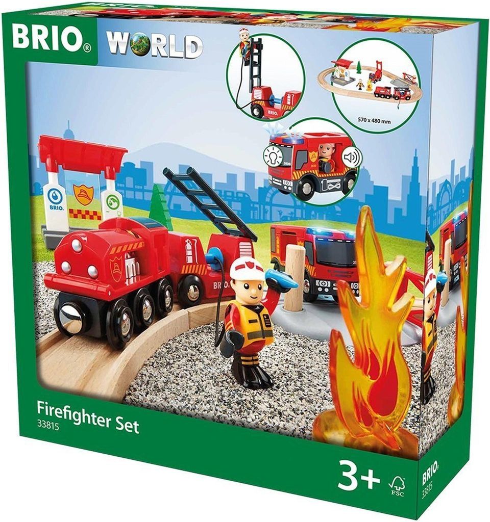 BRIO World - 33815 Zestaw kolejowy dla straży pożarnej Zdjęcie produktu 