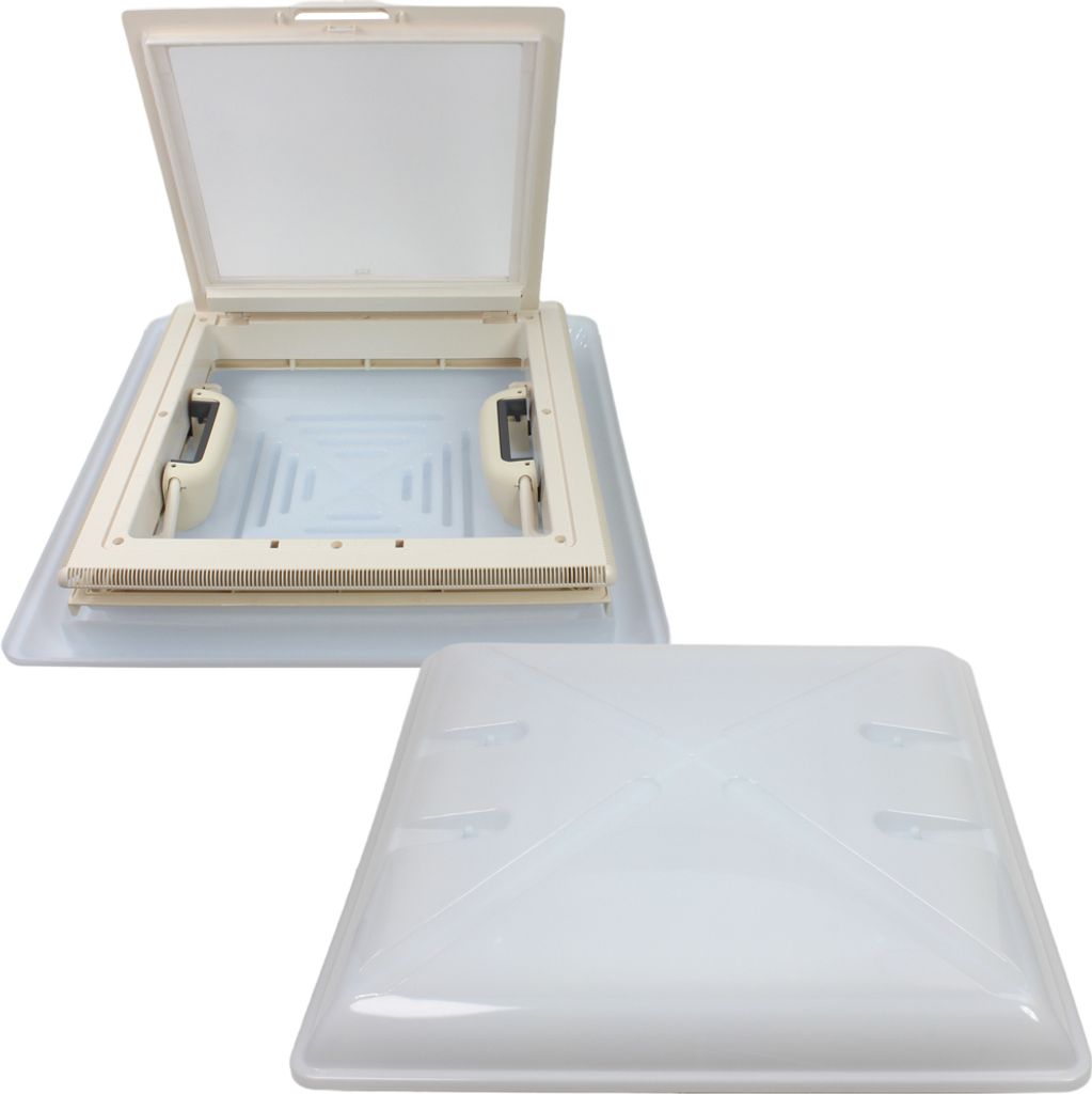 MPK Modell 46 Dachluke Dachfenster Dachhaube 40 x 40 cm Wohnwagen Wohnmobil Caravan Camper perlweiß