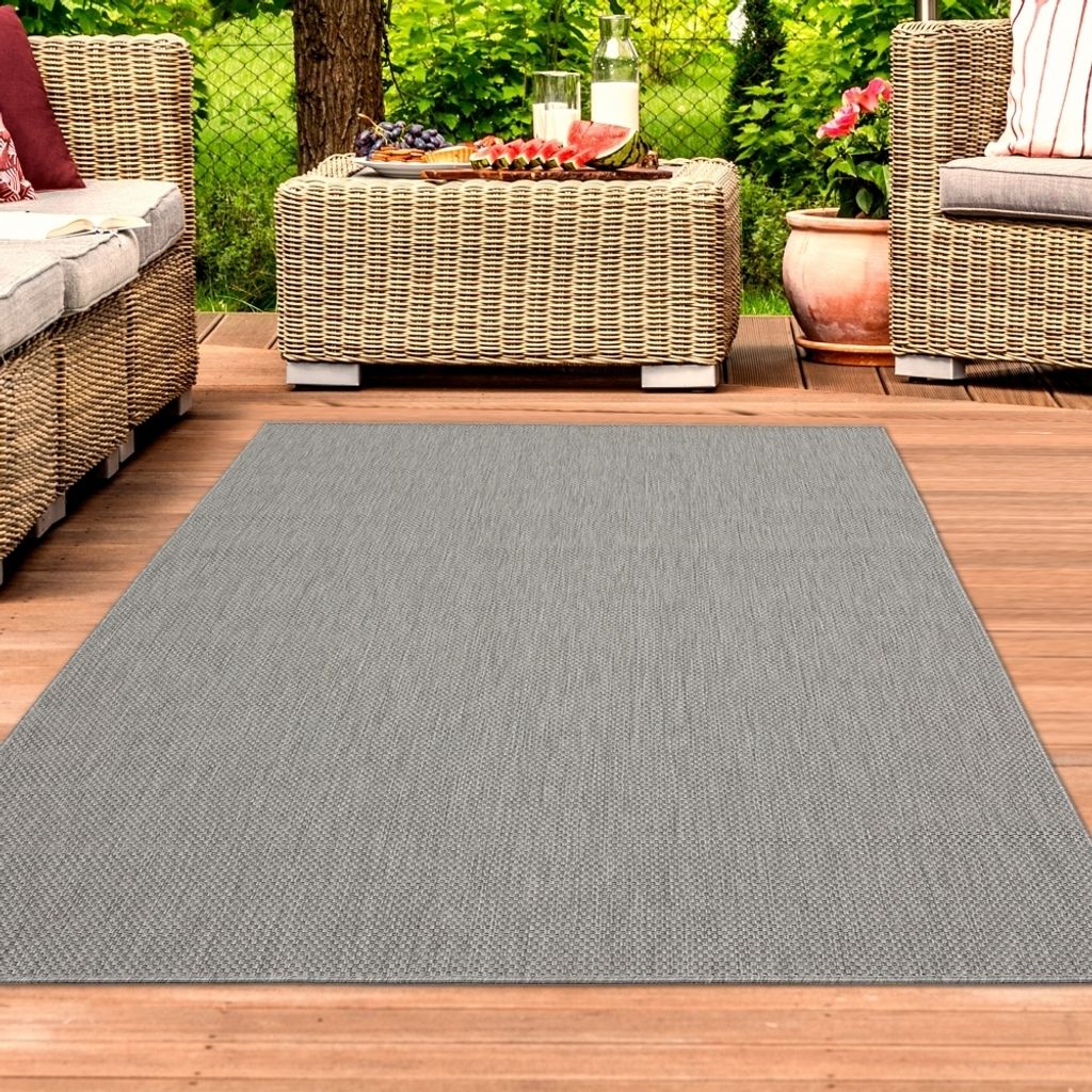 Teppich Modern Sisal Wintergarten grau Größe - 200 x 280 cm