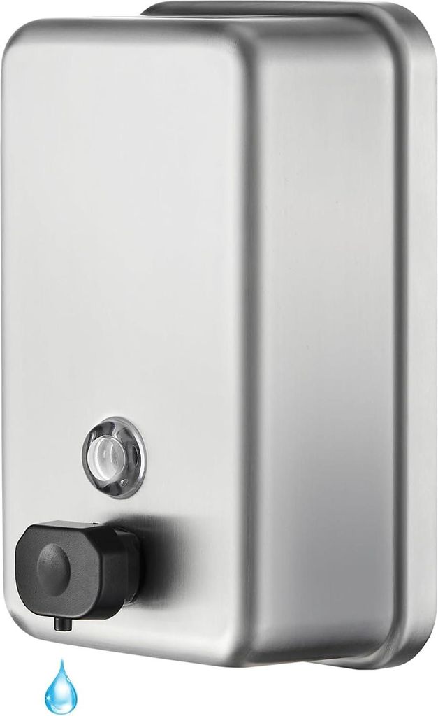 Manueller Wandmontierter Seifenspender aus Edelstahl für Badezimmer und Küche - Gewerblicher und Haushaltsflüssigseifenspender 500ml