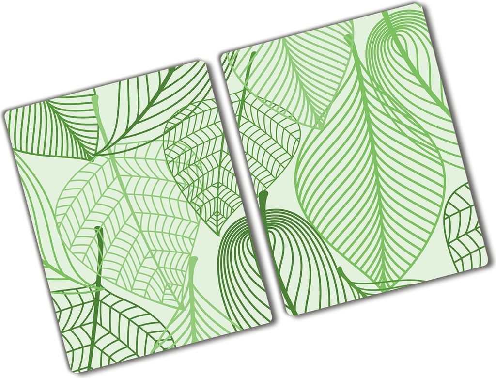 Tulup Glas Herdabdeckplatte - 2x40x52 cm - Ceranfeldabdeckung Spritzschutz Glasabdeckplatte Kochplattenabdeckung und Schneidebrett - Zweiteilig - B...