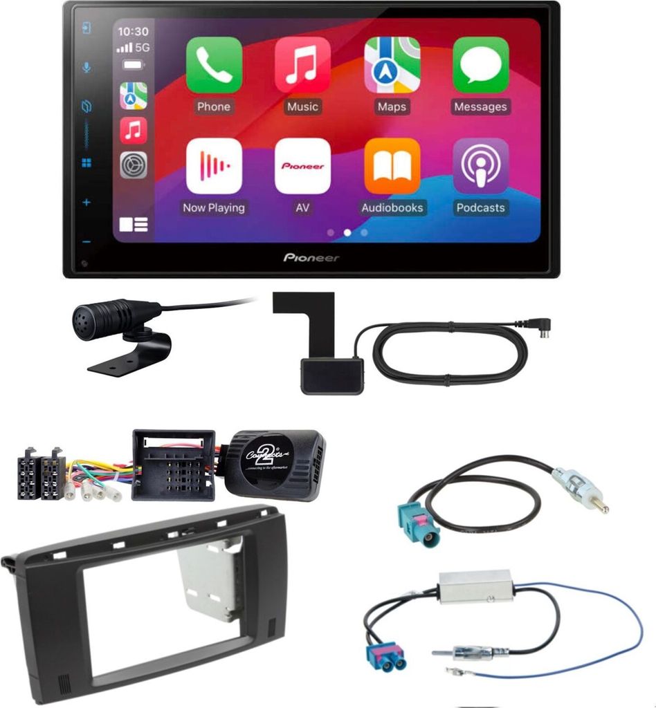 Pioneer SPH-DA77DAB CarPlay Android Auto DAB+ Einbauset für Mercedes R W251